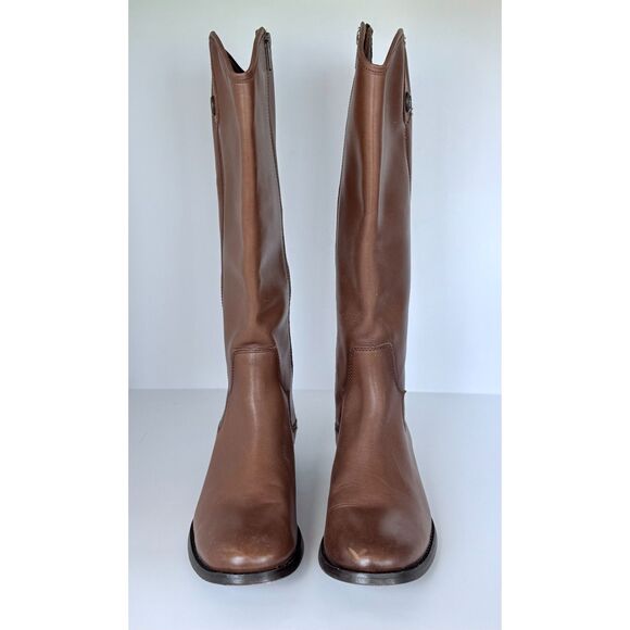 EUC WORN ONCE Frye Women's Melissa Button Riding Boots in Cognac Brown Size 6 - Picture 7 of 15